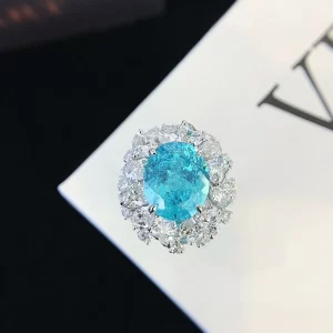 9K Gold Lab-Grown Colored Gemstone Ring — 8.555 ct — view 1
