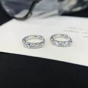 18K Gold Lab-Grown Diamond Earrings — 0.44 ct — view 1