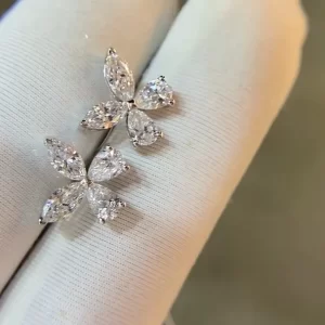18K Gold Lab-Grown Diamond Stud Earrings — 1.292 ct — view 1